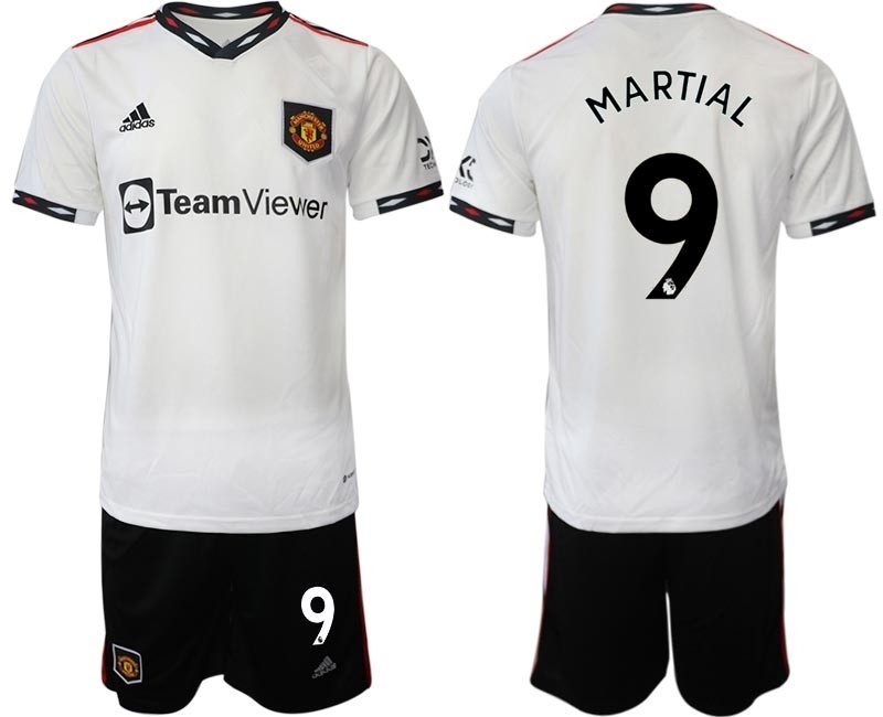 2022-23 Manchester United #9 Anthony Martial White Away Soccer Jersey