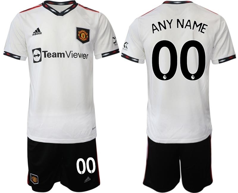 2022-23 Manchester United Any Name White Away Soccer Jersey(Name and number remark in comment column)