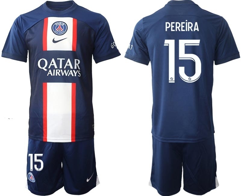 2022-23 Paris Saint-Germain F.C #15 Danilo Pereira Navy Home Soccer Jersey