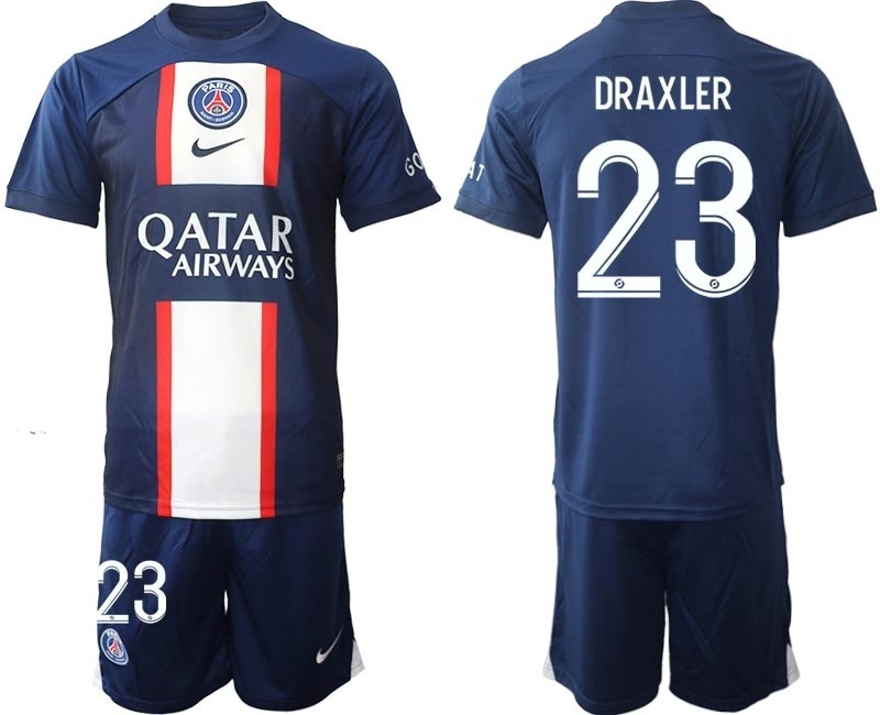 2022-23 Paris Saint-Germain F.C #23 Julian Draxler Navy Home Soccer Jersey