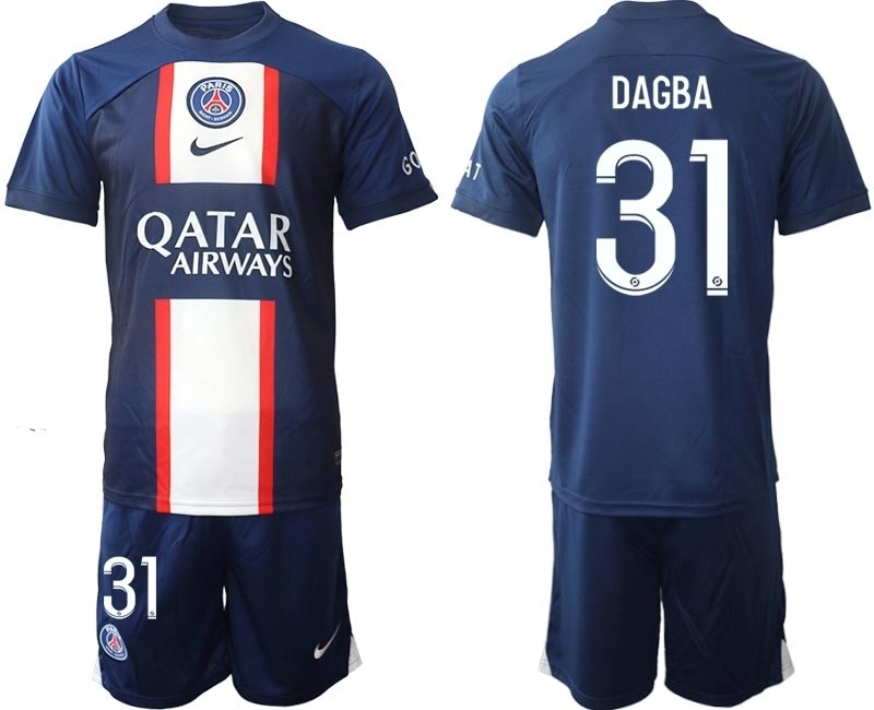 2022-23 Paris Saint-Germain F.C #31 Colin Dagba Navy Home Soccer Jersey