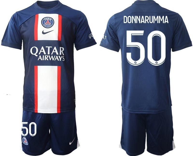 2022-23 Paris Saint-Germain F.C #50 Donnarumma Navy Home Soccer Jersey