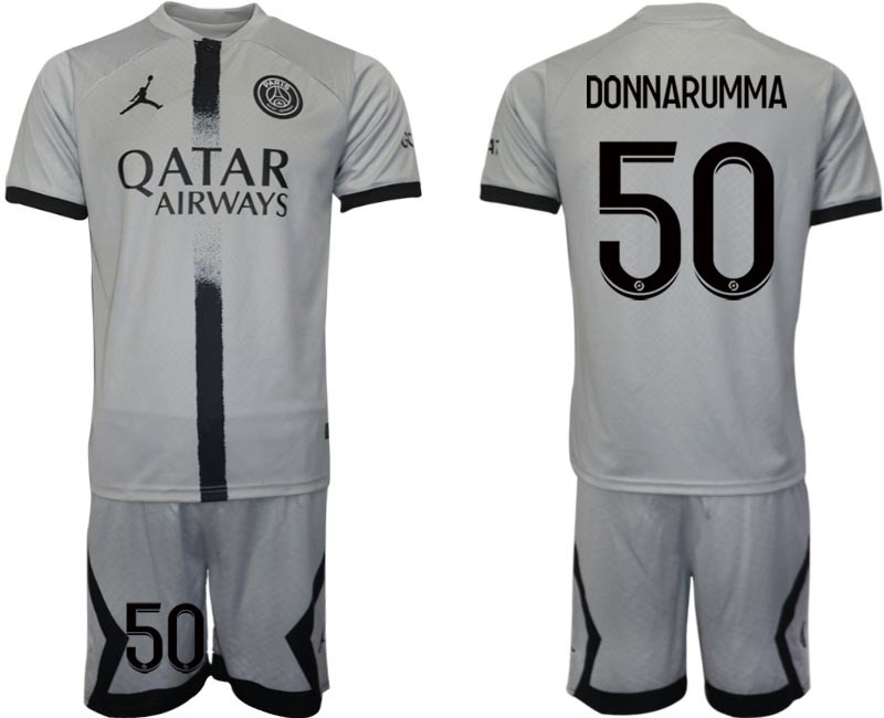 2022-23 Paris Saint-Germain F.C #50 Donnarumma Grey Away Soccer Jersey