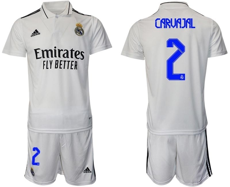 2022-23 Real Madrid #2 Daniel Carvajal White Home Soccer