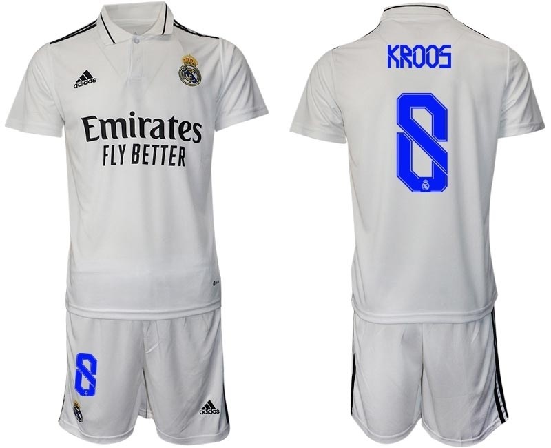 2022-23 Real Madrid #8 Toni Kroos White Home Soccer