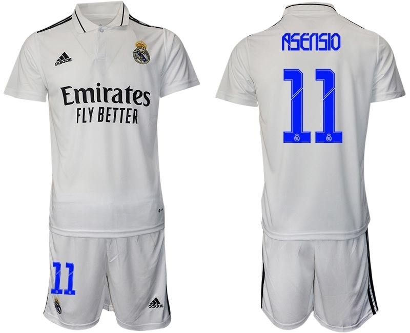 2022-23 Real Madrid #11 Marco Asensio White Home Soccer