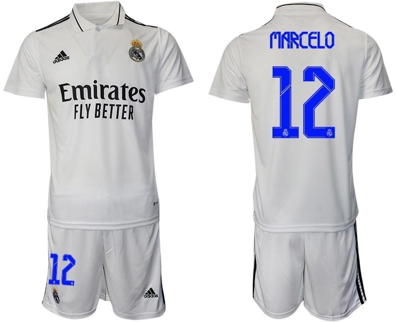 2022-23 Real Madrid #12 Marcelo White Home Soccer