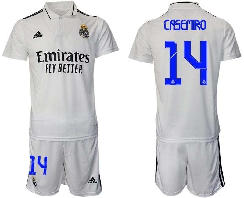 2022-23 Real Madrid #14 Casemiro White Home Soccer