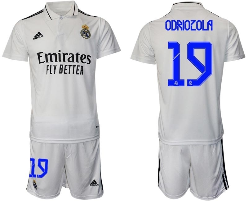 2022-23 Real Madrid #19 Alvaro Odriozola White Home Soccer