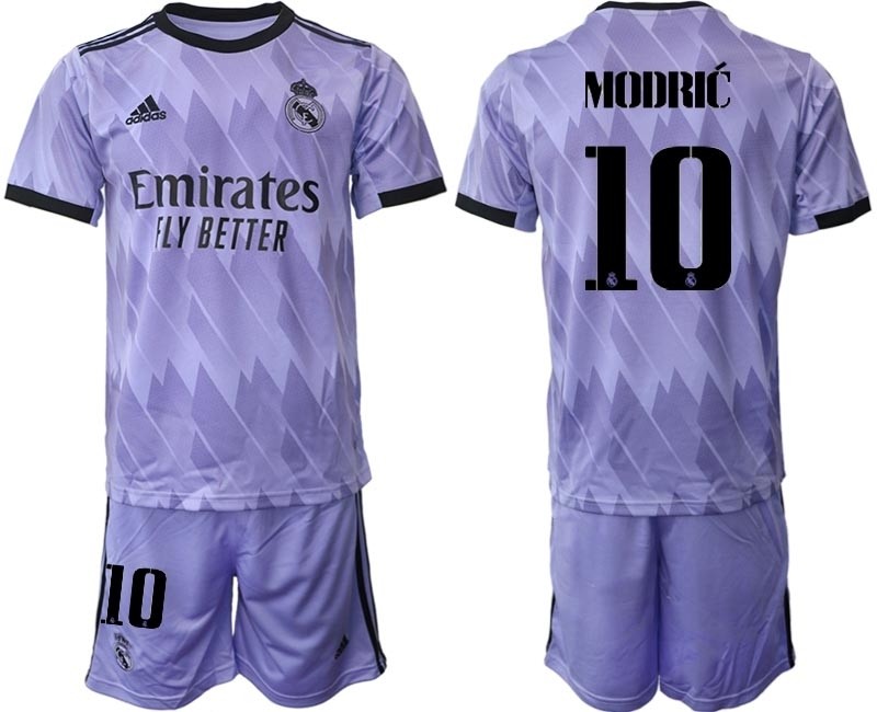 2022-23 Real Madrid #10 Luka Modric Purple Away Soccer jersey