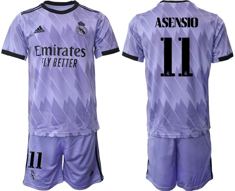 2022-23 Real Madrid #11 Marco Asensio Purple Away Soccer jersey