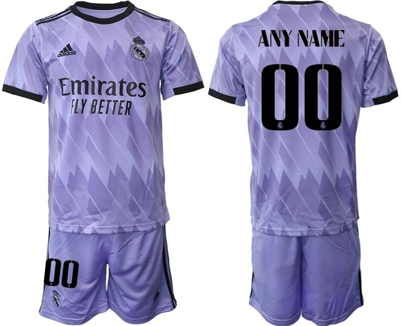 2022-23 Real Madrid Any Name Purple Soccer Jersey(Name and number remark in comment column)