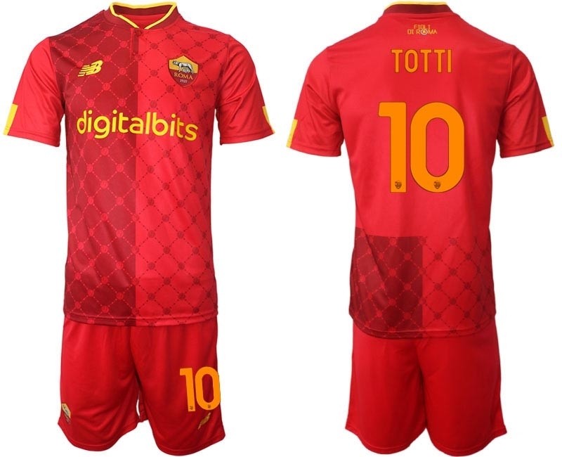 2022-23 Rome #10 Francesco Totti Red Home Soccer Jersey