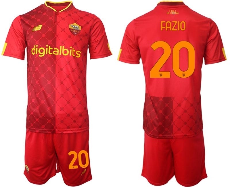 2022-23 Rome #20 Federico Fazio Red Home Soccer Jersey