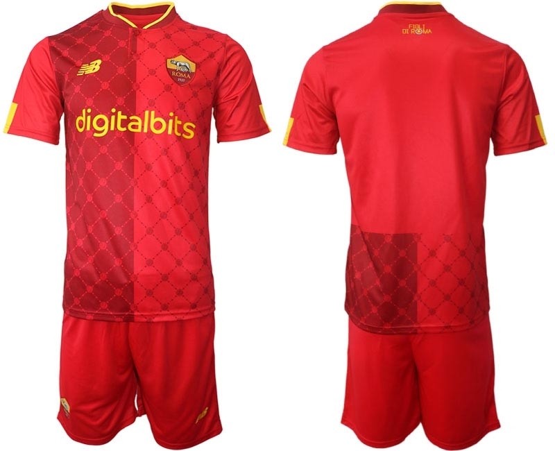 2022-23 Rome Blank Red Home Soccer Jersey