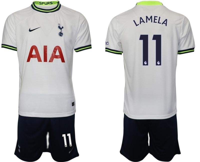 2022-23 Tottenham Hotspur #11 Erik Lamela White Home Soccer Jersey