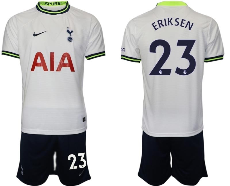 2022-23 Tottenham Hotspur #23 Eriksen White Home Soccer Jersey