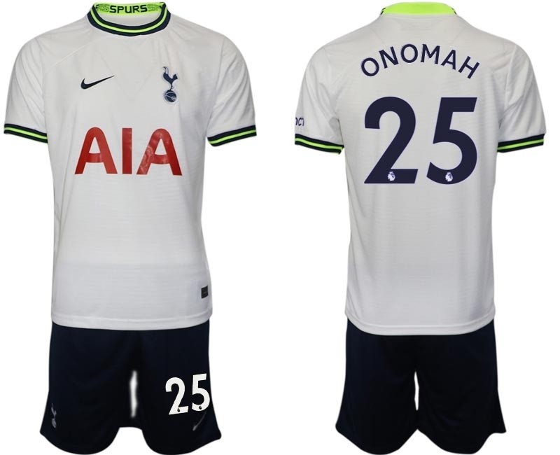 2022-23 Tottenham Hotspur #25 Josh Onomah White Home Soccer Jersey