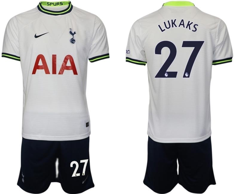 2022-23 Tottenham Hotspur #27 Lukaks White Home Soccer Jersey