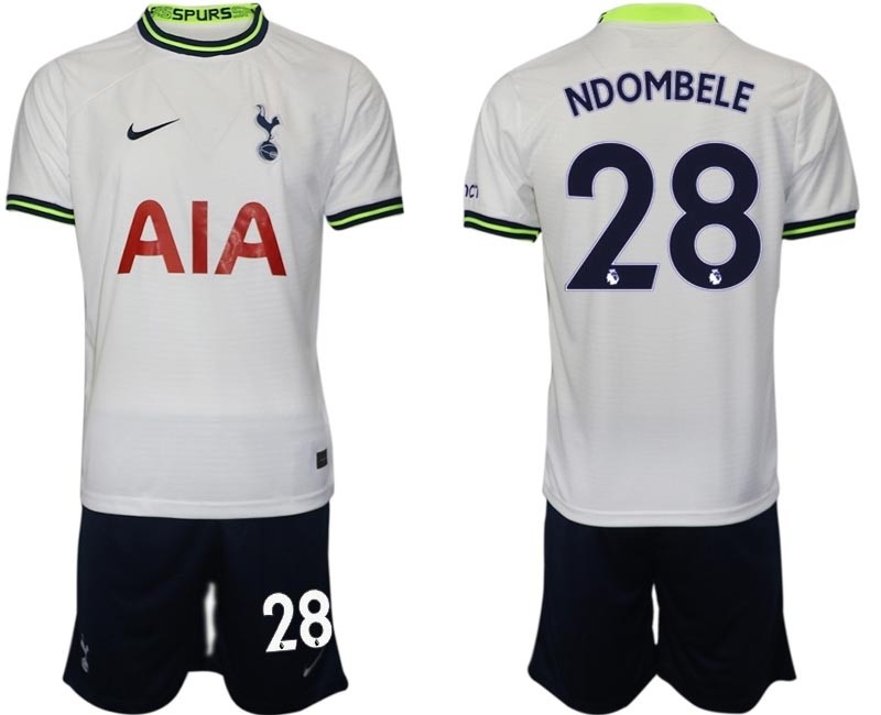 2022-23 Tottenham Hotspur #28 Tanguy Ndombele White Home Soccer Jersey