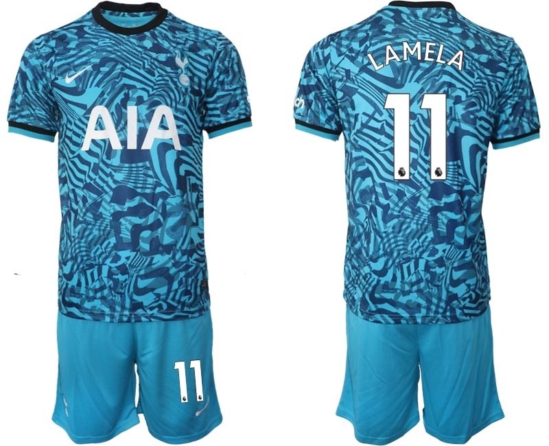 2022-23 Tottenham Hotspur #11 Erik Lamela Blue Away Soccer Jersey