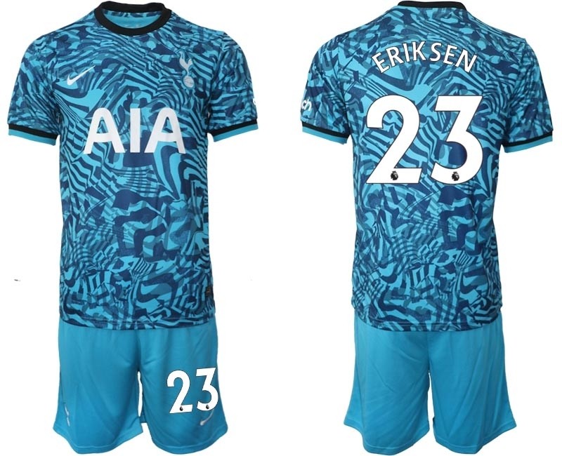 2022-23 Tottenham Hotspur #23 Eriksen Blue Away Soccer Jersey