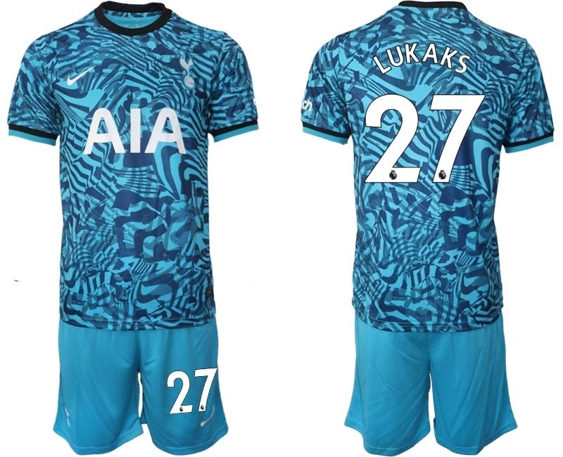 2022-23 Tottenham Hotspur #27 Lukaks Blue Away Soccer Jersey