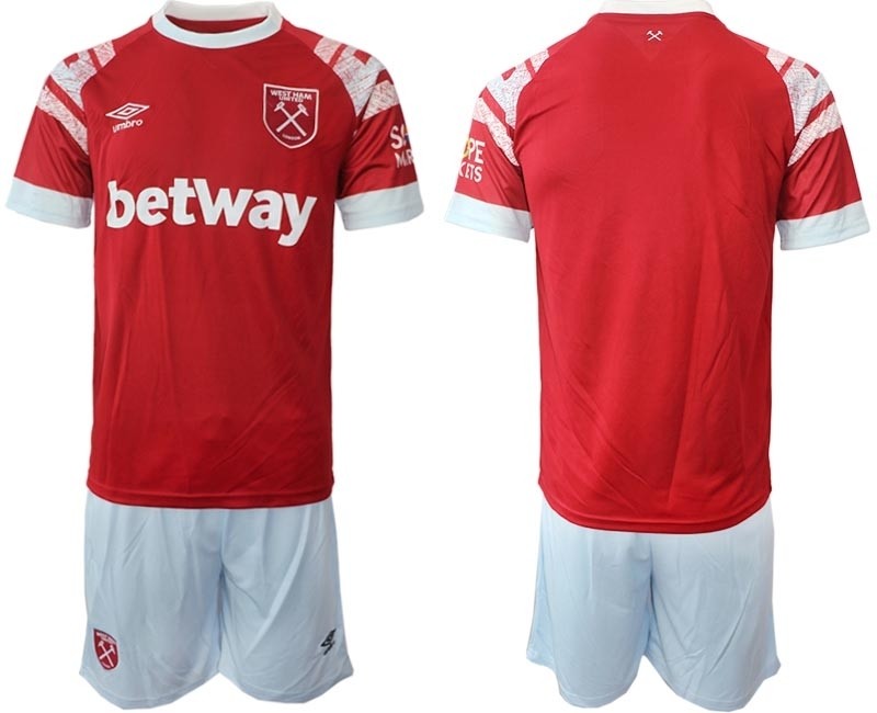 2022-23 West Ham United Blank Red Home Soccer Jersey