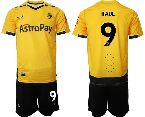 2022-23 Wolverhampton Wanderers #9 Raul Jimenez Yellow Home Soccer Jersey