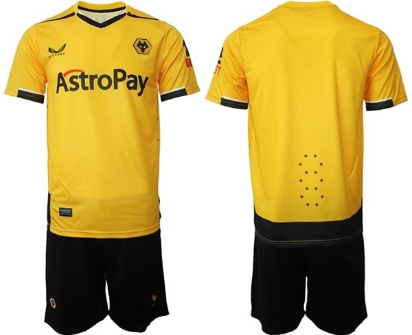 2022-23 Wolverhampton Wanderers Blank Yellow Home Soccer Jersey