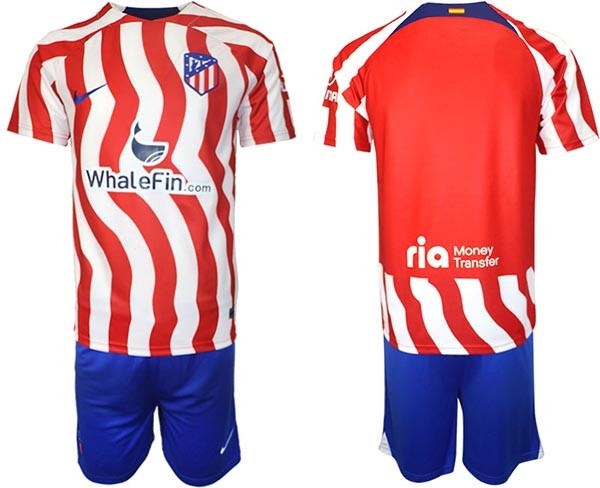 2023-24 Atletico de Madrid Blank Red White Home Soccer Jersey