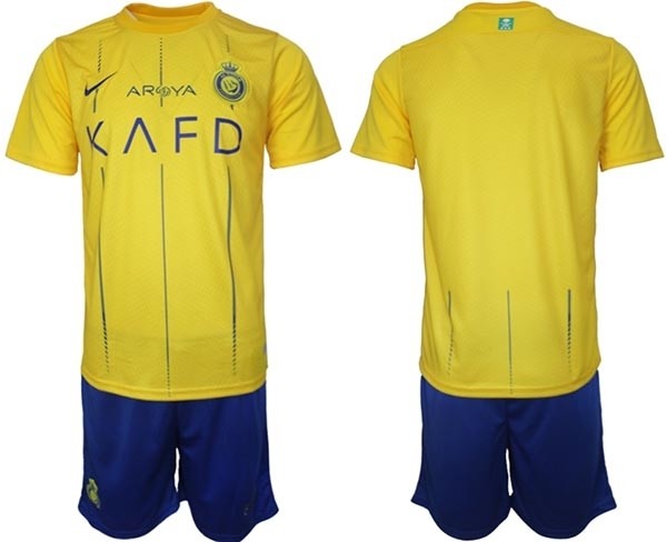 2023-24 Al Nassr Blank Yellow Home Soccer Jersey