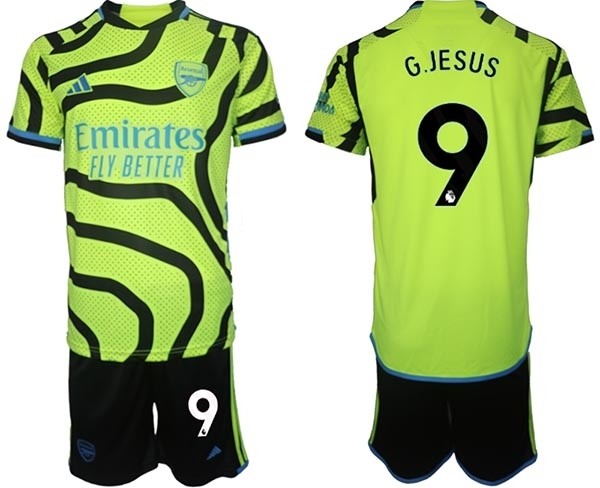 2023-24 Arsenal #9 G.Jesus Green Away Soccer Jersey