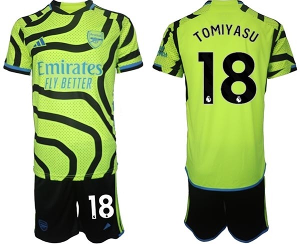 2023-24 Arsenal #18 Takehiro Tomiyasu Green Away Soccer Jersey