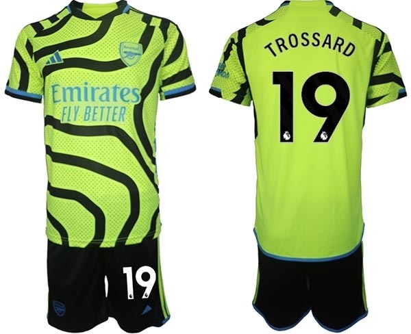 2023-24 Arsenal #19 Leandro Trossard Green Away Soccer Jersey