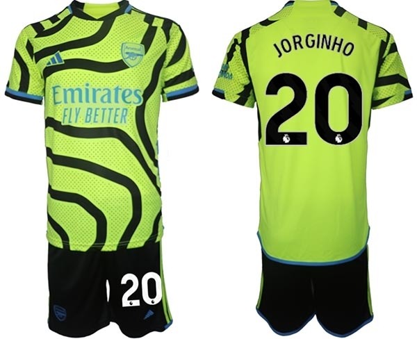 2023-24 Arsenal #20 Jorginho Green Away Soccer Jersey