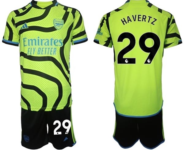 2023-24 Arsenal #29 Kai Havertz Green Away Soccer Jersey