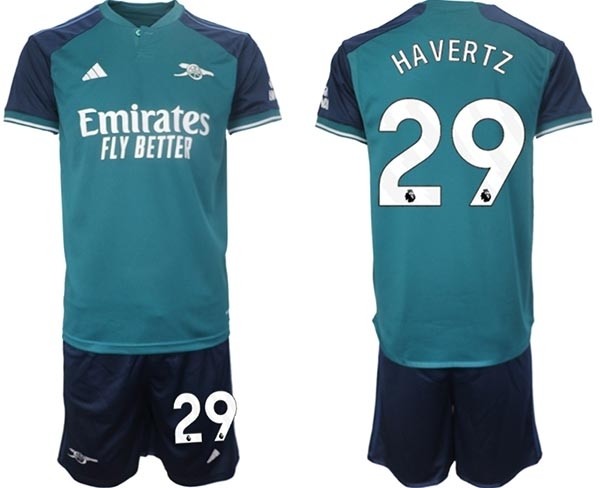 2023-24 Arsenal #29 Kai Havertz Teal Away Soccer Jersey