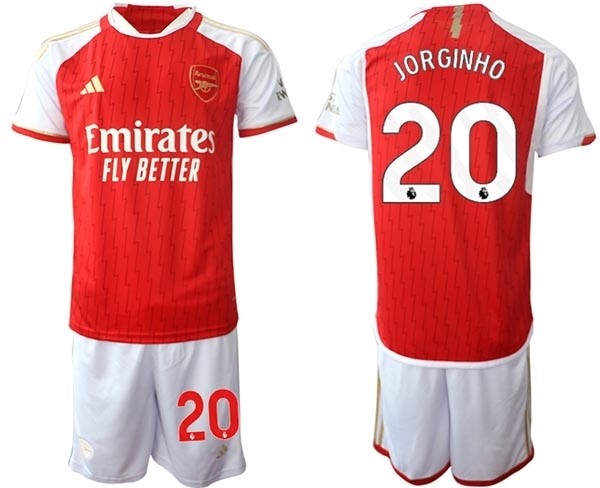 2023-24 Arsenal #20 Jorginho Red Home Soccer Jersey