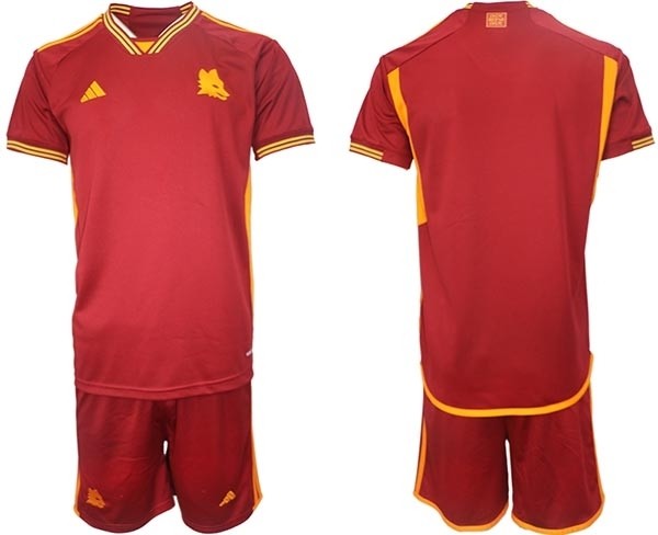 2023-24 AS Rome Blank Red Home Soccer Jersey