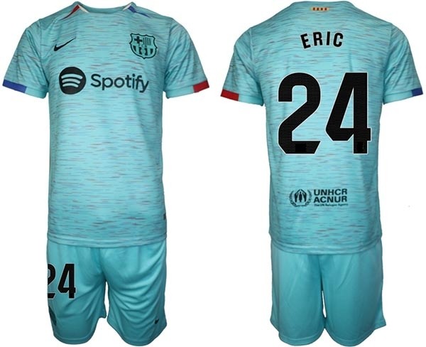 2023-24 Barcelona #24 Eric Garcia Green Away Soccer jersey