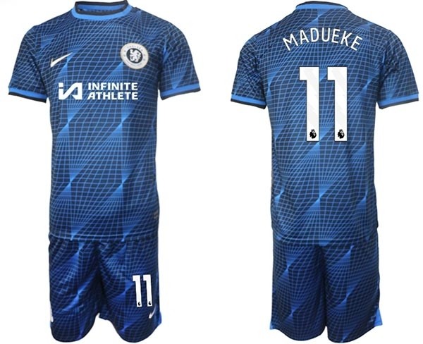 2023-24 Chelsea FC #11 Noni Madueke Kit Mixes Classic Colors Away Soccer Jersey