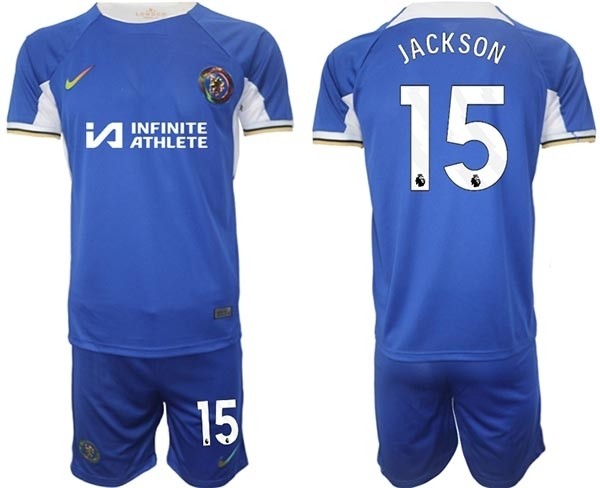 2023-24 Chelsea FC #15 Nicolas Jackson Blue Home Soccer Jersey