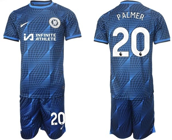 2023-24 Chelsea FC #20 Cole Palmer Kit Mixes Classic Colors Away Soccer Jersey