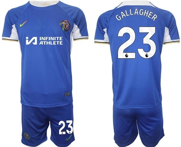 2023-24 Chelsea FC #23 Conor Gallagher Blue Home Soccer Jersey