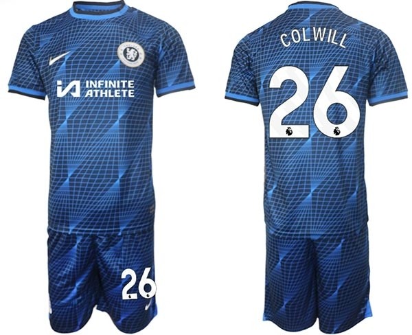 2023-24 Chelsea FC #26 Levi Colwill Kit Mixes Classic Colors Away Soccer Jersey