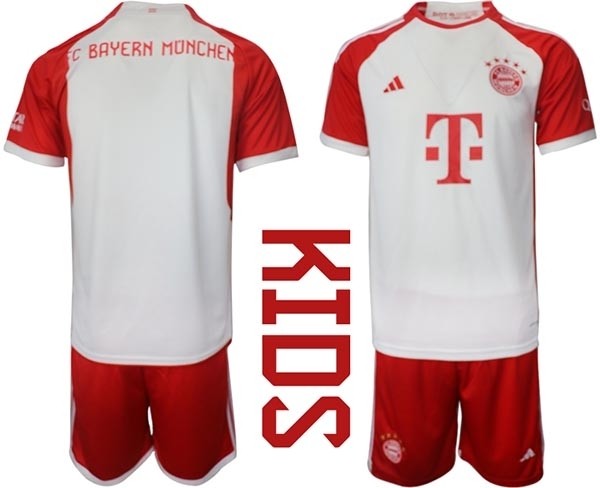 2023-24 Yoth FC Bayern Munchen Blank White-Red Home Soccer Jersey