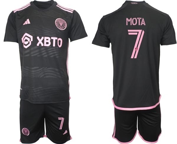 2023-24 Inter Miami CF #7 Jean Mota Black Away Soccer jersey