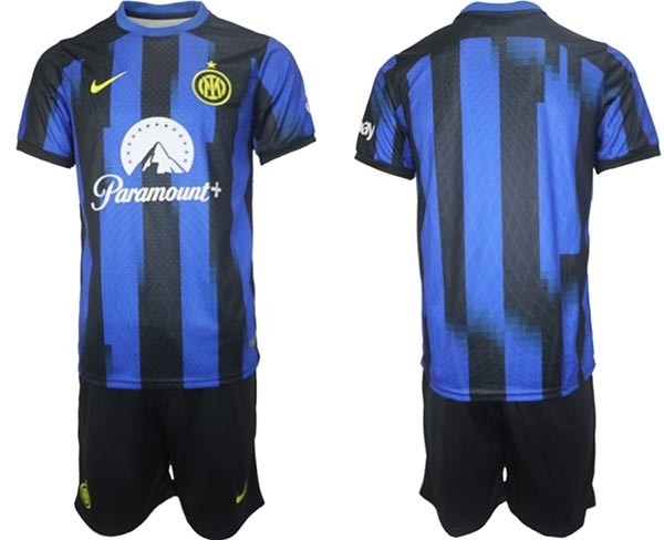 2023-24 Inter Milan Blank Blue Home Soccer Jersey