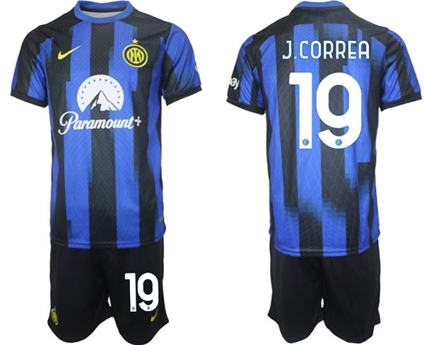 2023-24 Inter Milan #19 J.Correa Blue Home Soccer Jersey